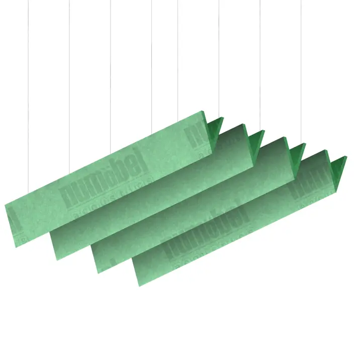 Numobel Acoustics-PET Ceiling Baffle-V — NG01351 Light Green