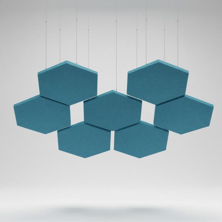 PET Ceiling Cloud-Hexagon