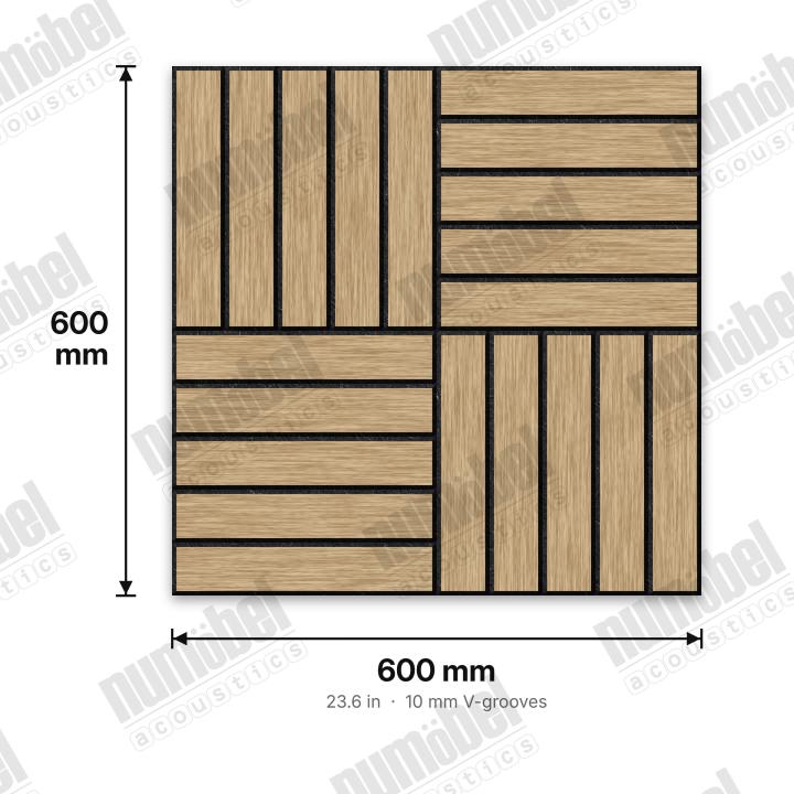 Numobel Acoustics-Combo Slat-Basketweave - 2