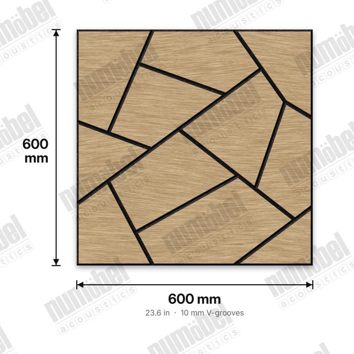 Numobel Acoustics-Combo Slat-Crazy Paving - 2