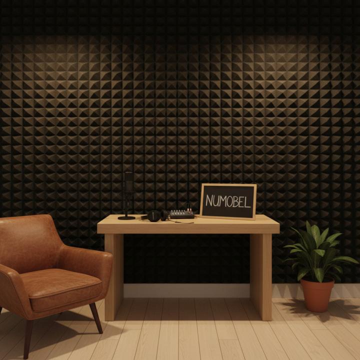 Foam Pyramid Tiles – Black