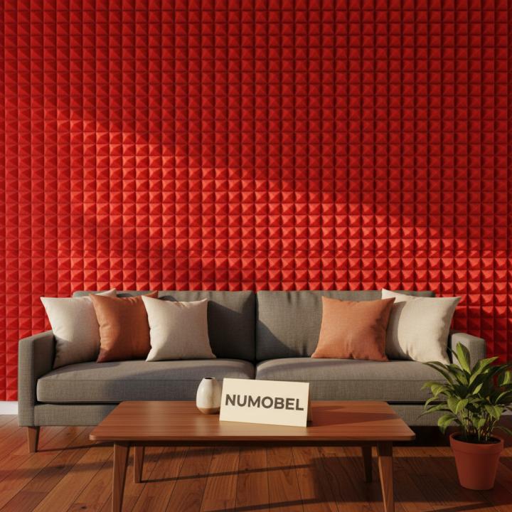 Foam Pyramid Tiles – Red