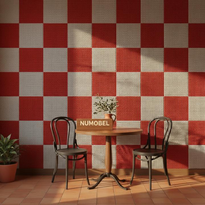Foam Pyramid Duo Tiles – Grey + Red