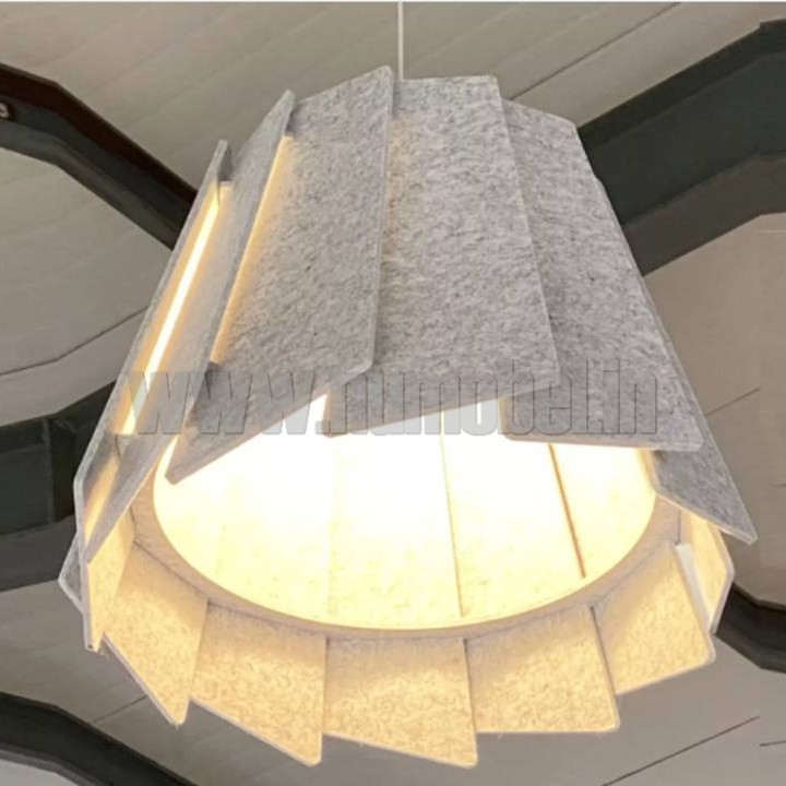 Grey acoustic pendant light